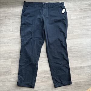 GAP Women's Girlfriend Chino Pants Navy Blue Stretch Mid Rise Size 14